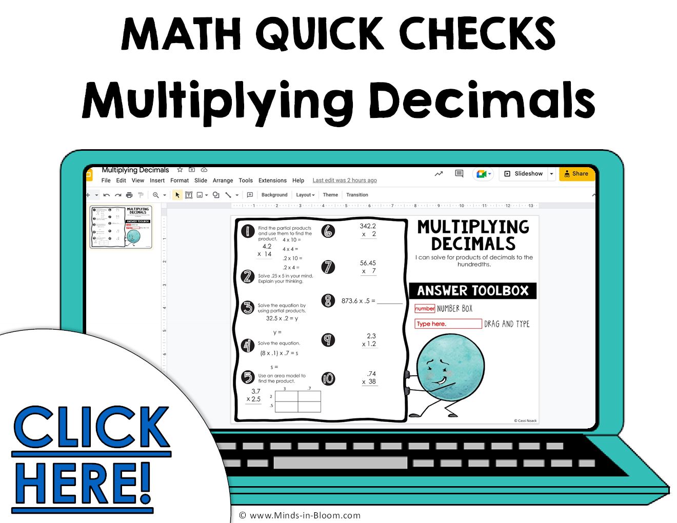Google Slides - Math Quick Checks (Great for 5th graders) - Multiplying ...