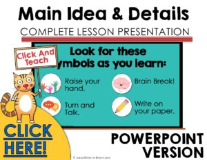 CAT LESSON - POWERPOINT - Main Idea and Supporting Details