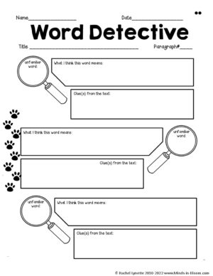 Informational Close Reading : Word Detective (vocabulary)