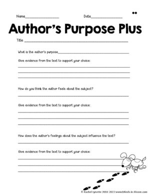 Informational Close Reading : Author's Purpose PLUS