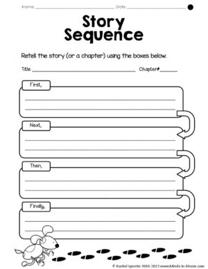 Fictional (Narrative) Reading :  Story Sequence (lined and no lines)