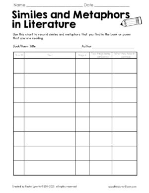 Similes and Metaphors in Literature