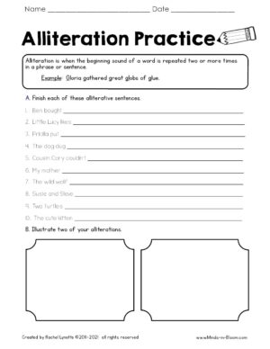 Alliteration Practice