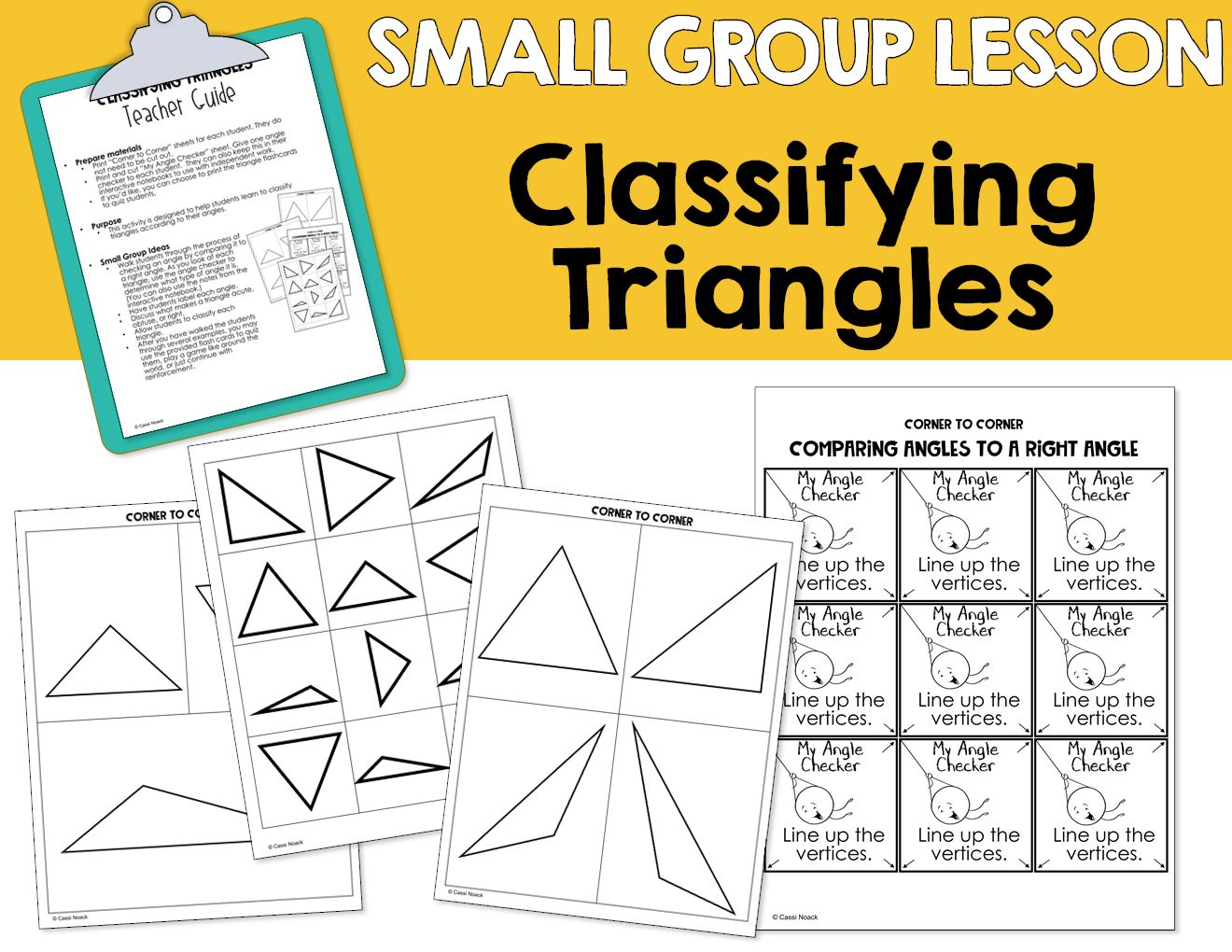 Classifying Triangles Small Group Lesson Minds in Bloom Unlimited