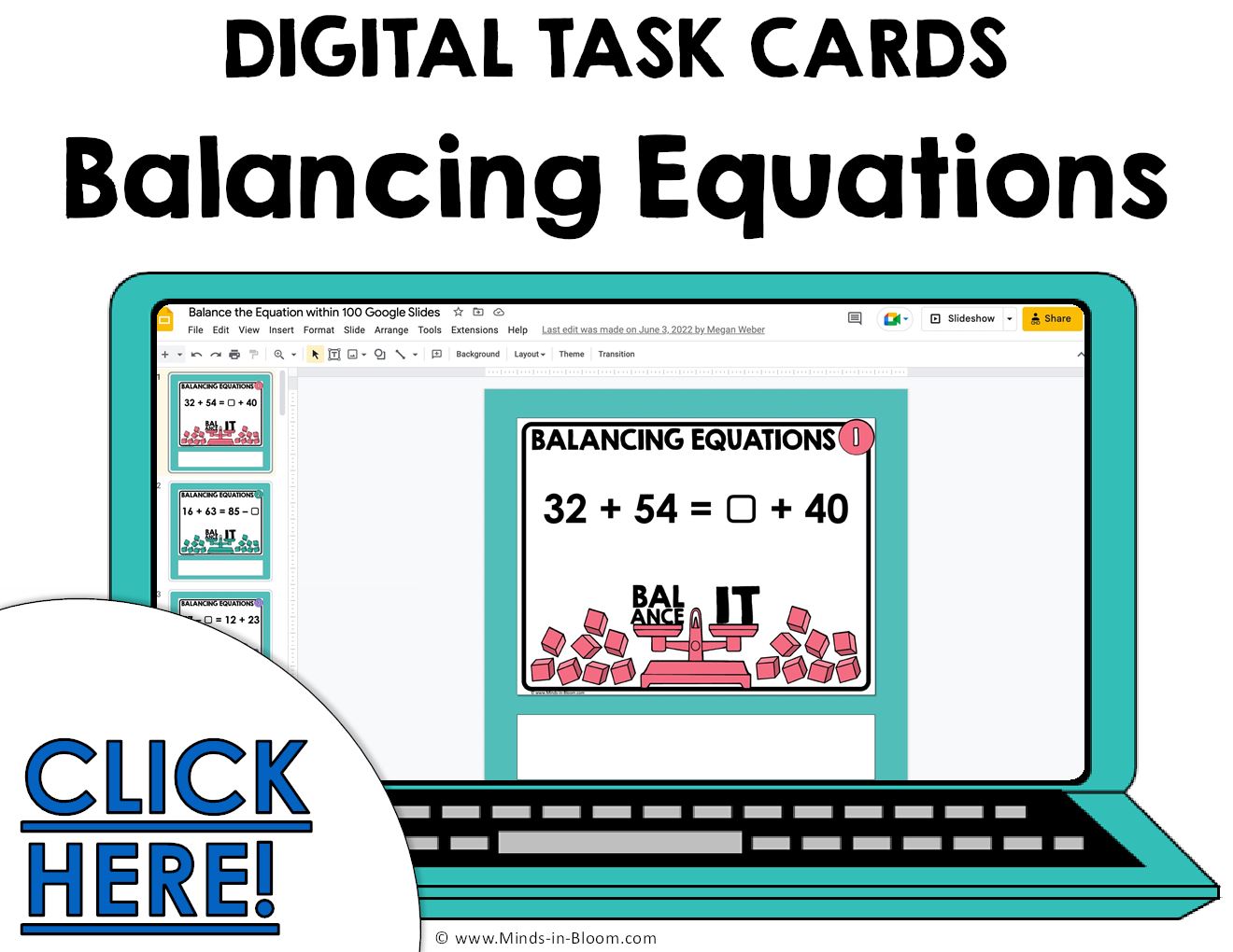 Google Slides - Balance the Equation - within 100 - no regrouping ...