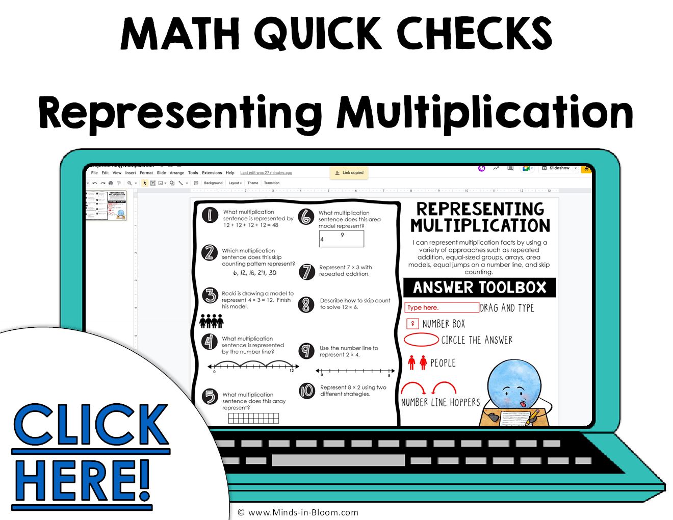 Google Slides - Math Quick Checks (Great for 3rd graders ...