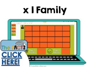 The Factz A Multiplication Game - MULTIPLICATION MEMORY - x1 fact family