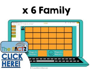 The Factz Q Multiplication Game - MULTIPLICATION MEMORY - x6 fact family
