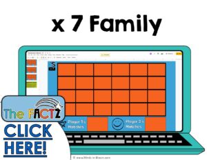 The Factz S Multiplication Game - MULTIPLICATION MEMORY - x7 fact family