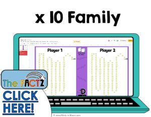 The Factz D Game -  MULTIPLICATION SLITHER  - x10 fact family