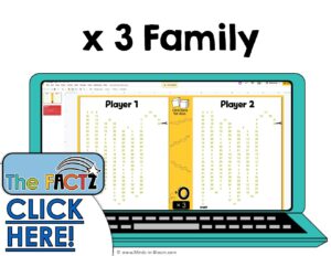The Factz O Game -  MULTIPLICATION SLITHER - x3 fact family