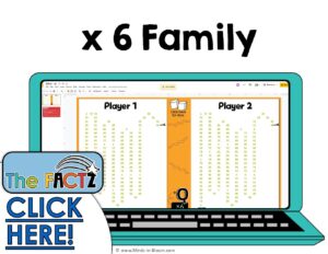 The Factz Q Game -  MULTIPLICATION  SLITHER  - x6 fact family