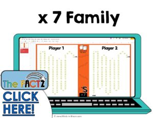 The Factz S Game - MULTIPLICATION SLITHER  - x7 fact family