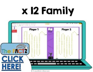 The Factz Y Game -  MULTIPLICATION  SLITHER  - x12 fact family