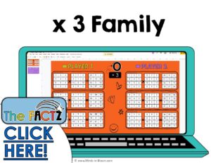 The Factz O Game -  MULTIPLICATION THREE-THREE-THREE - x3 fact family