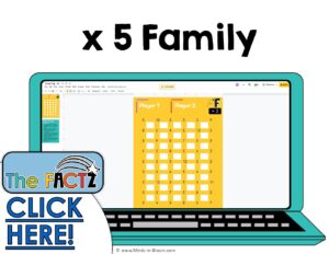The Factz F Game -  MULTIPLICATION TIMES TRAP  - x5 fact family