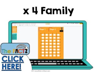 The Factz I Game -  MULTIPLICATION TIMES TRAP - x4 fact family