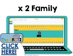 The Factz B Multiplication Game - LINK IT UP - x2 fact family