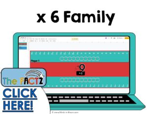 The Factz Q Multiplication Game - LINK IT UP - x6 fact family