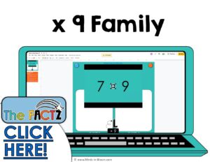 The Factz L Multiplication Game -  FIRE IN THE HOLE - x9 fact family