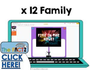 The Factz Y Multiplication Game -  FIRE IN THE HOLE - x12 fact family