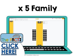 The Factz F Multiplication Game - COOKIE STACK - x5 fact family