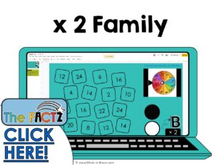 The Factz B Multiplication Game - BUMP - x2 fact family