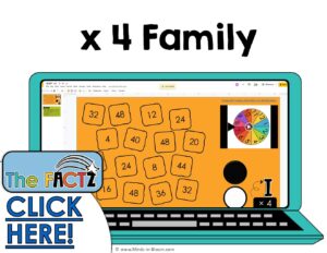 The Factz I Multiplication Game - BUMP - x4 fact family