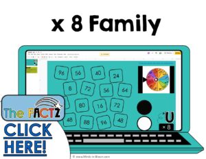 The Factz U Multiplication Game - BUMP - x8 fact family