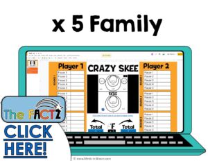 The Factz F Game -  MULTIPLICATION SKEE  - x5 fact family