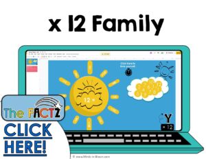The Factz Y Game -  MULTIPLICATION SUNNY DAYS  - x12 fact family