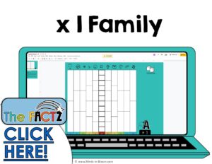 The Factz A Multiplication Game -  LUCKY SEVENS - x1 fact family