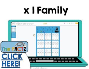 The Factz A Game -  MULTIPLICATION TIC-TAC-TOE - x1 fact family