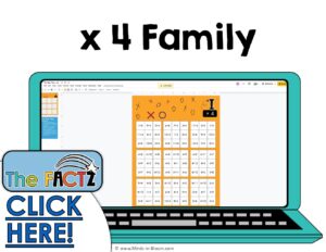The Factz I Game -  MULTIPLICATION TIC-TAC-TOE - x4 fact family