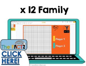 The Factz Y Multiplication Game -  NAME IT CLAIM IT  - x12 fact family