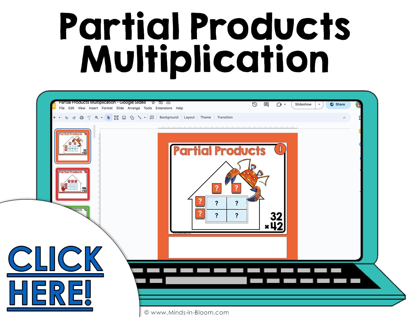 Partial Products Multiplication - Google Slides - Minds in Bloom Unlimited