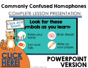 CAT Lesson - Click and Teach - Commonly Confused Homophones - POWERPOINT