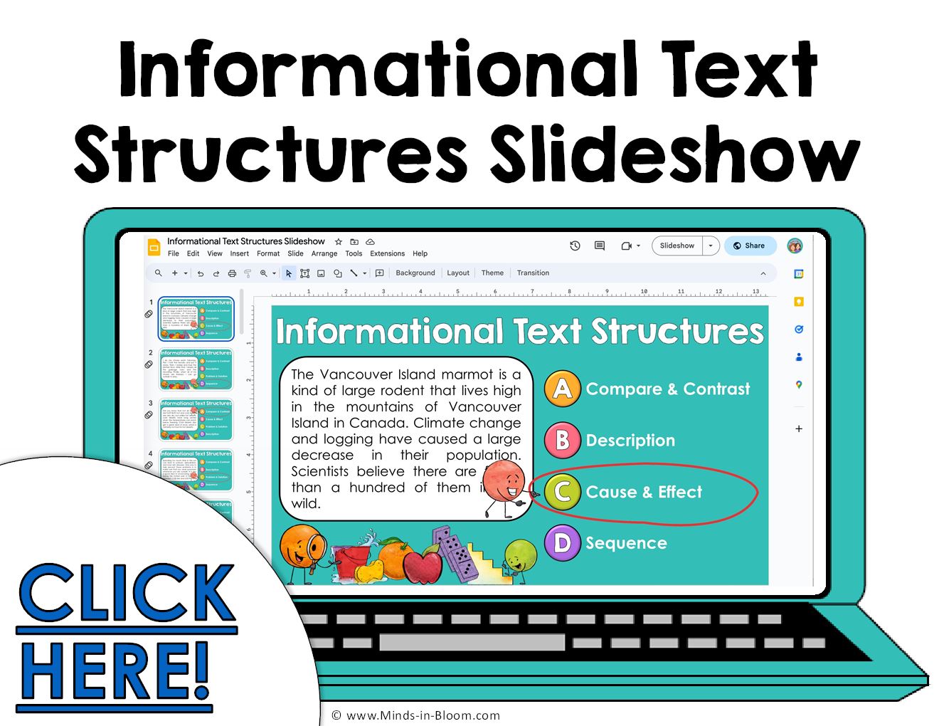 Informational (nonfiction) Text Structures Slideshow - Minds in Bloom ...