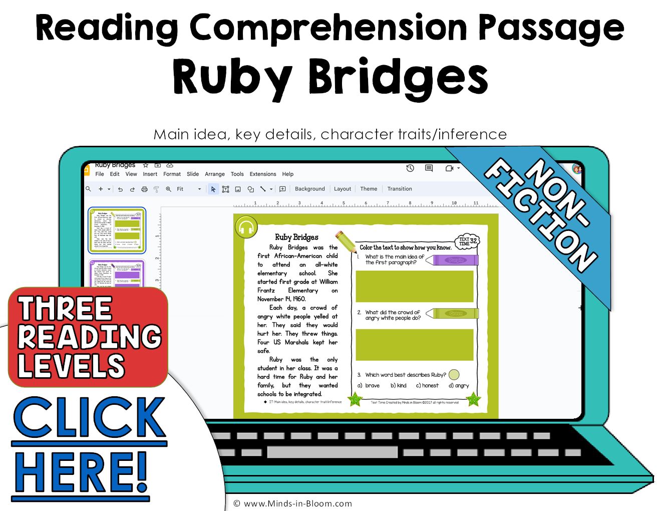 DIGITAL Reading Comprehension Passage: - nonfiction - Ruby Bridges ...