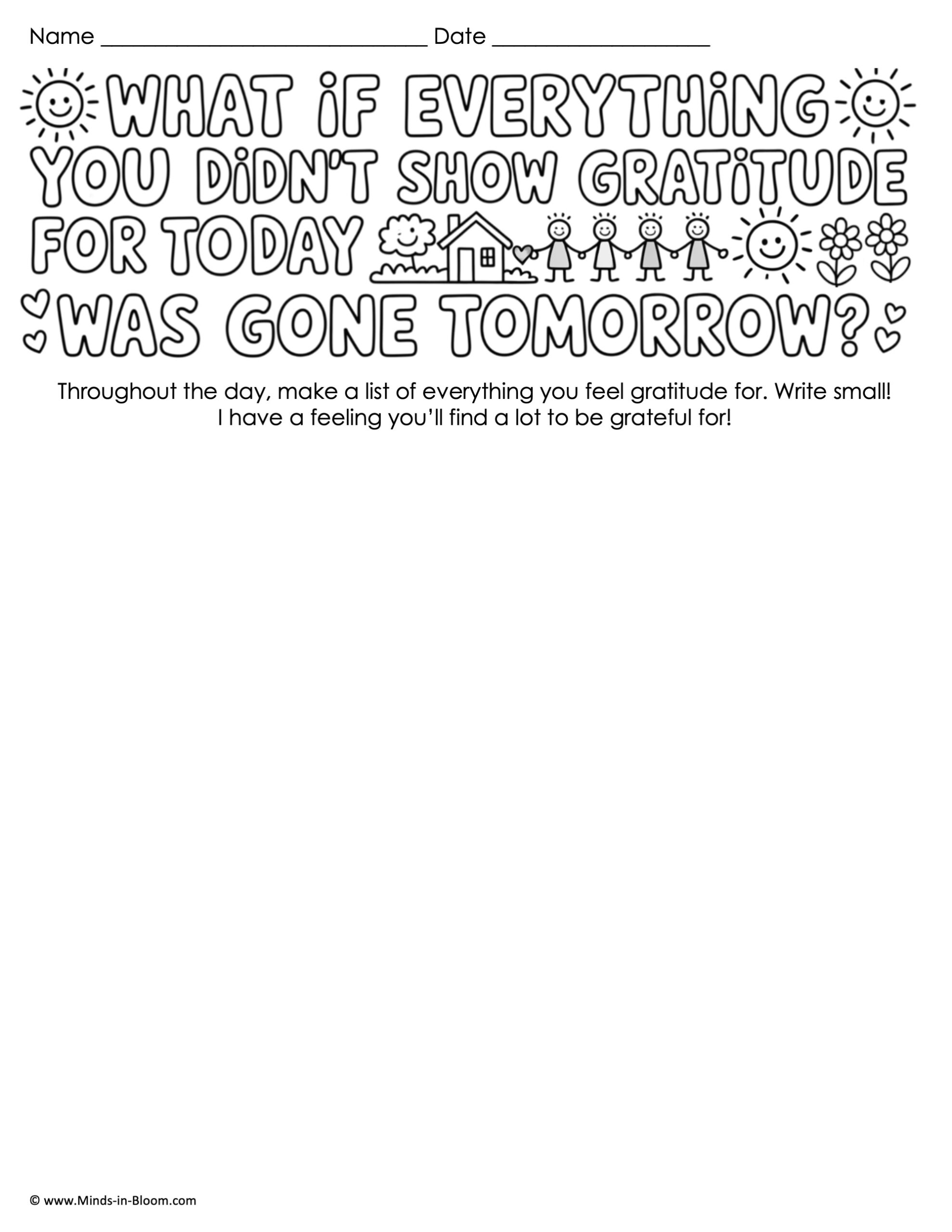 Gratitude Game – Activity to build Thankfulness