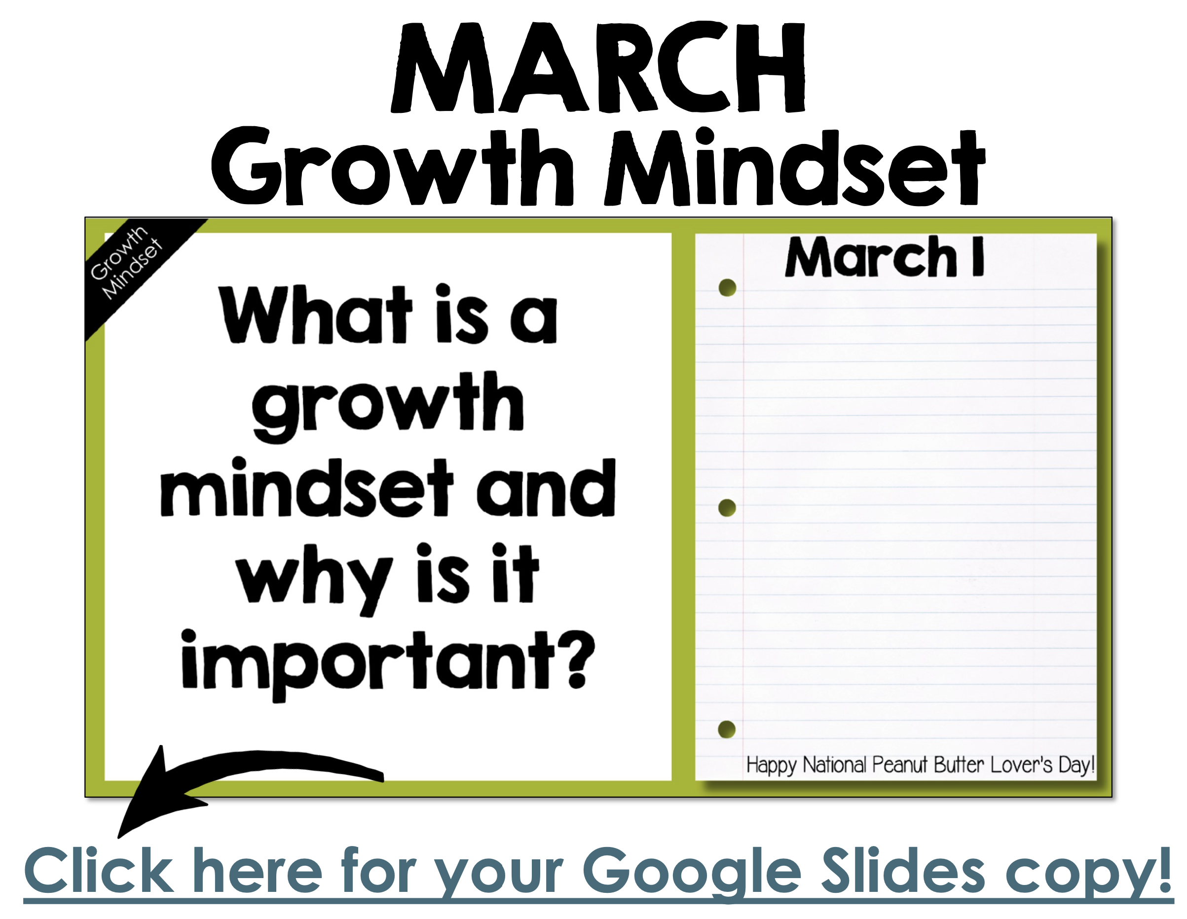 March Daily Slides – Morning Meeting – Growth Mindset
