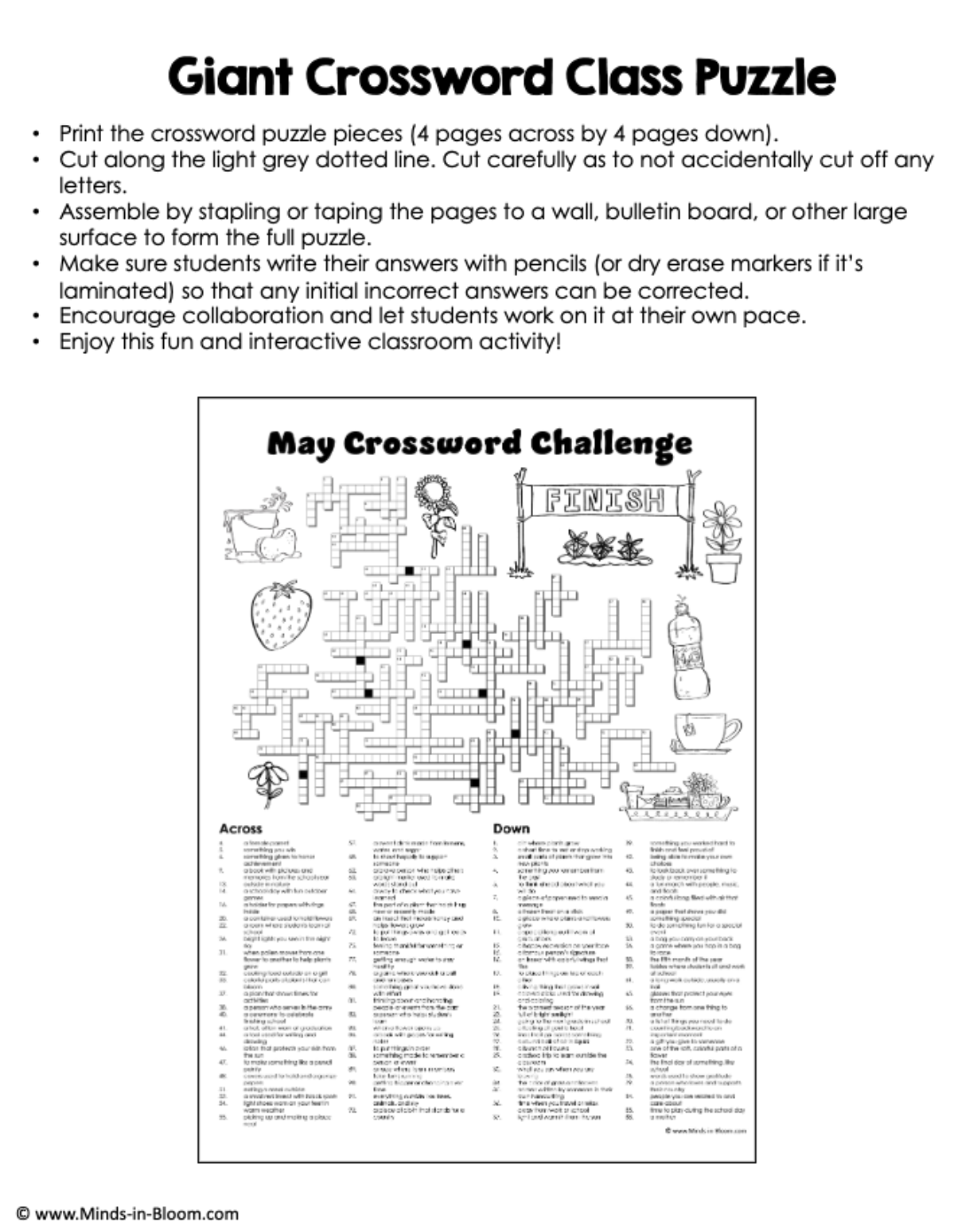 May Giant Crossword Puzzle