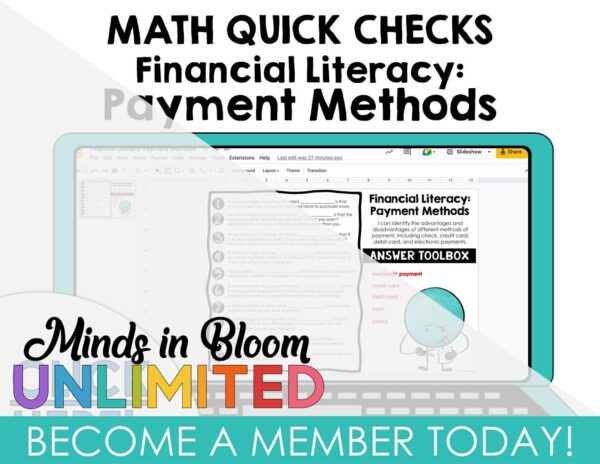 Google Slides - Math Quick Checks (Great for 5th graders) - Financial ...