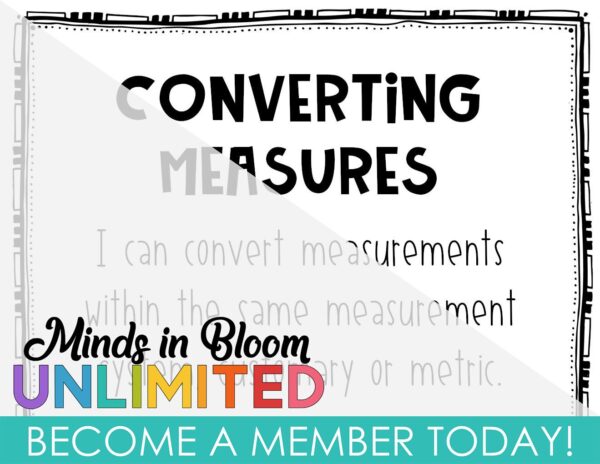 Converting Measurements - I Can Statement - Minds in Bloom Unlimited