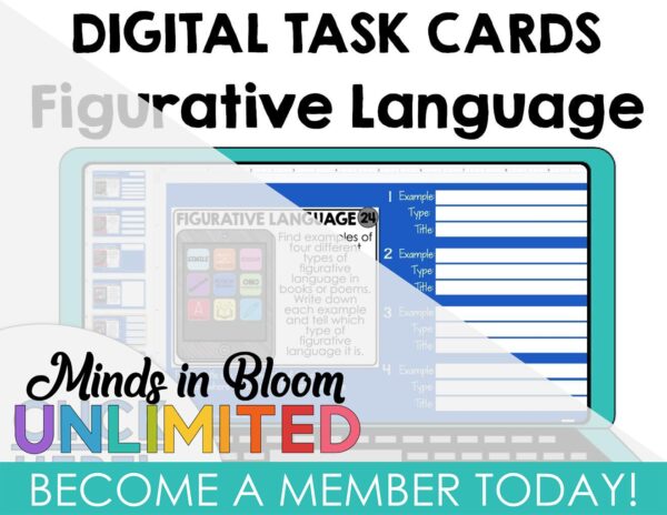 Figurative Language Task Cards for Grade 4|5 | Google Apps