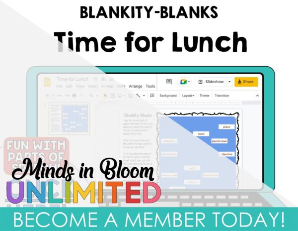 Blankity-Blanks - Parts of Speech Practice (Similar to Mad Libs) - Time ...